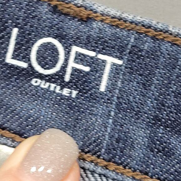 Loft Outlet Blue Jeans Stretch Modern Skinny Denim Classic Midrise Womens Size 8 - Picture 10 of 12